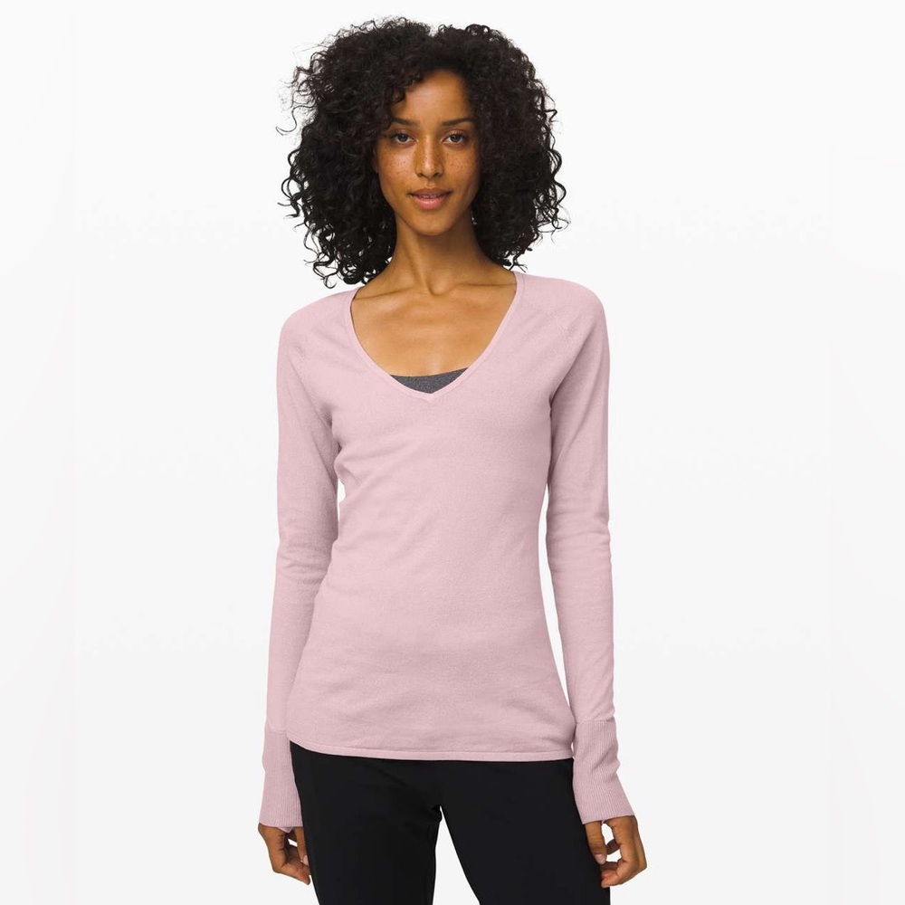 Lululemon Purple V Neck Long Sleeve Top